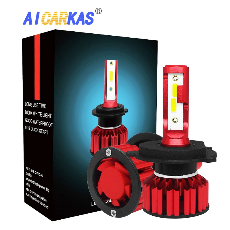

AICARKAS 2 PCS COB High Brightness LED Headlight Bulb H7 LED Bulb H4 H8 H9 H11 9005 9006 HB3 HB4 LED Turbo Car Light DC 12V 24V
