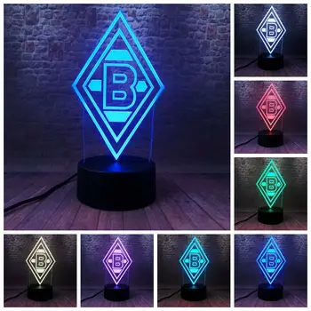 

B Letter LOGO Model 3D Illusion LED Nightlight 7 Colors Change Light Flash Toys Party Decor