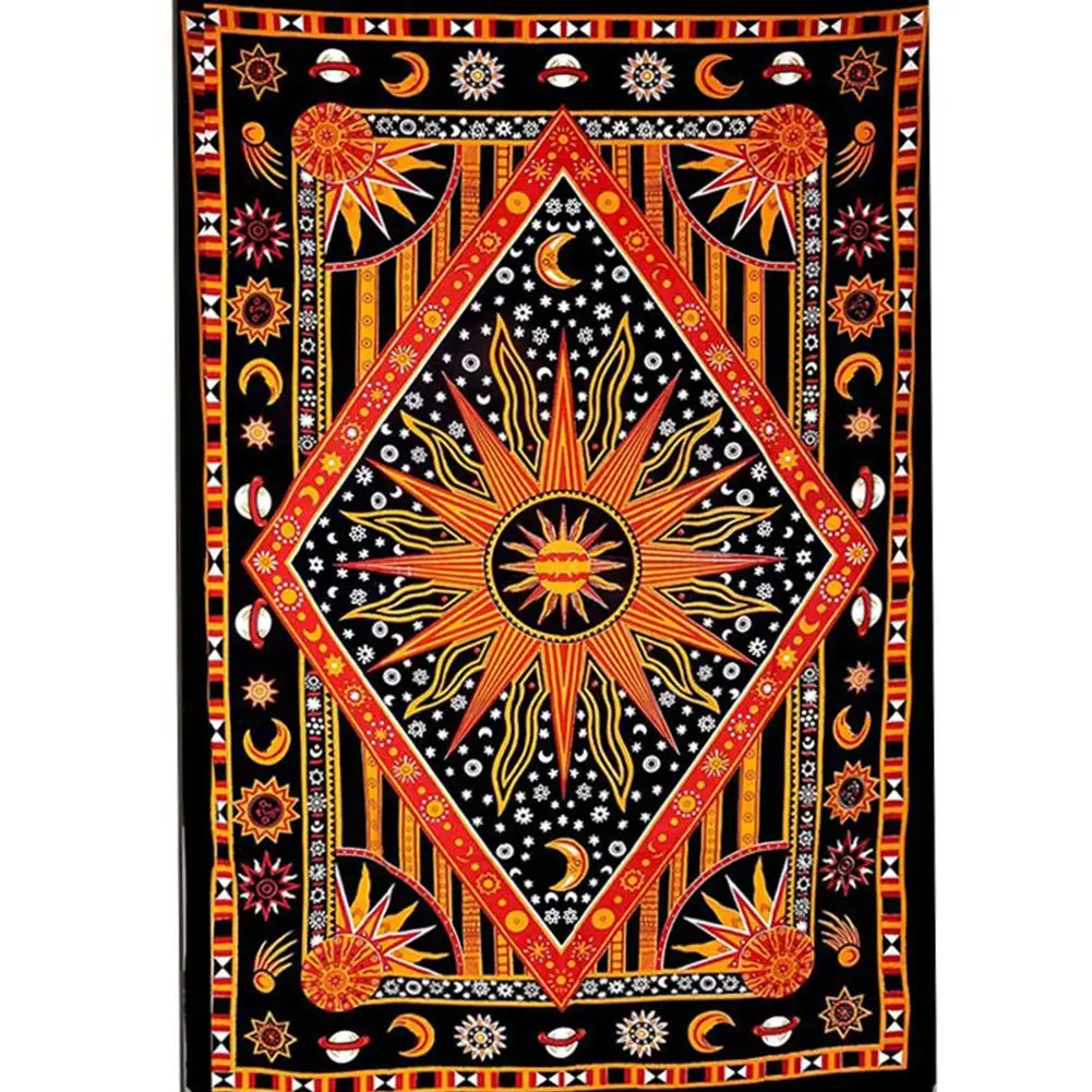 

TPFOCUS Indian Hippie Orange Black Ethnic Tribe Wall Hanging Tapestry Home Decor