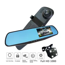 waterproof dual lens rearview mirror right display car font b camera b font auto cars font