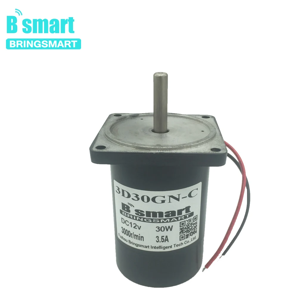 

Bringsmart 3D30GN-CC Permanent Magnet Motor 24V DC 1800RPM Gear Motor 30W Adjustable Speed Reversible Electric Motor High Torque