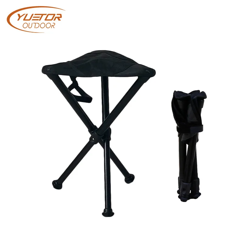 

YUETOR OUTDOOR Retractable Adjustable Folding Tripod Camping Fishing Chair Foldable Hiking Picnic Camp Stool Beach Portable