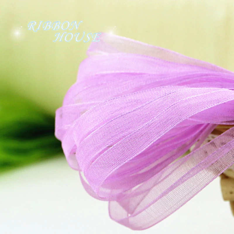 Organza Ribbon 40 meters/lot 1/4''(6mm) Christmas Ribbon Gift Wrapping DIY Jewelry Decorative