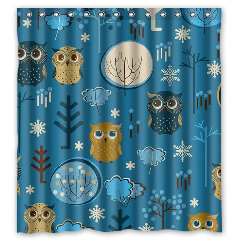 blue Owl custom Shower Curtain Bathroom decor Free ...