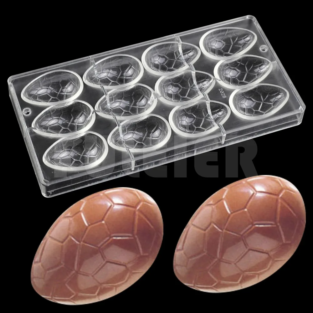 

Easter eggs shape plastic chocolate molds, luxury chocolate pudding making polycarbonate mold candy cake decoration baking mould