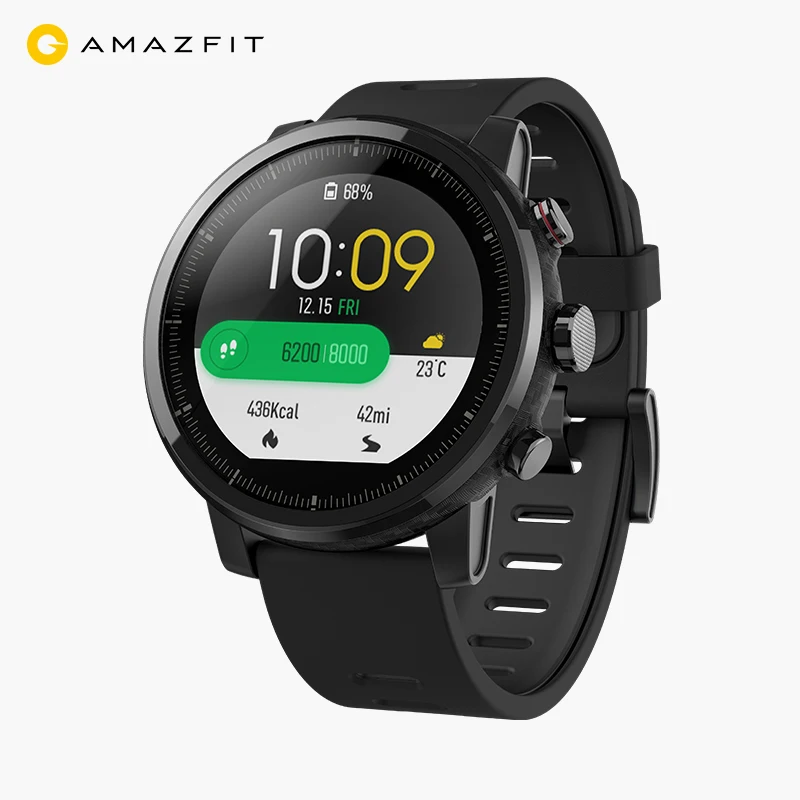 amazfit smartwatch for android and ios devices black
