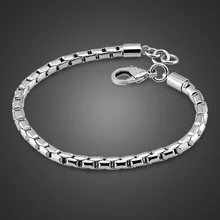 Fashion simple 5 mm 20 cm smooth snake chain bracelet men 925 sterling silver jewelry bracelet male solid silver bracelet wholes