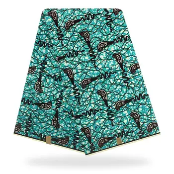 

New African Wax Print Fabric for Stunning Designs kitenge/Pagnes/Lapa for skirt/head wraps In Green DF-115