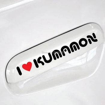 

4 x Newest Decorations Car Styling Bear Kumamon Car Handle Door Handle Stickers I Love Kumamon Car Decal Vinyl