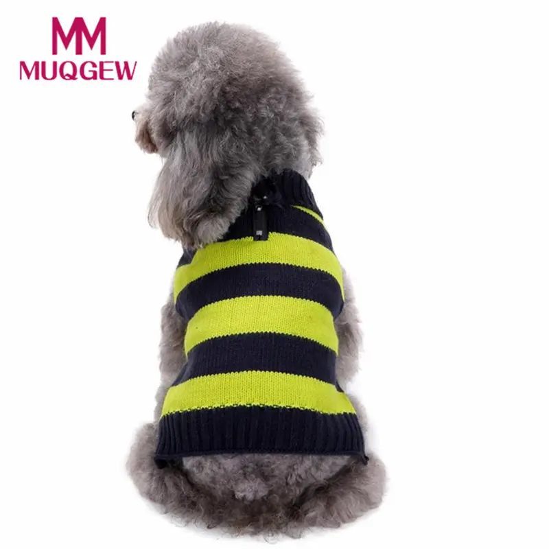 Pet Dog Knitted Jumper Winter Warm Sweater Puppy Striped Costume dog