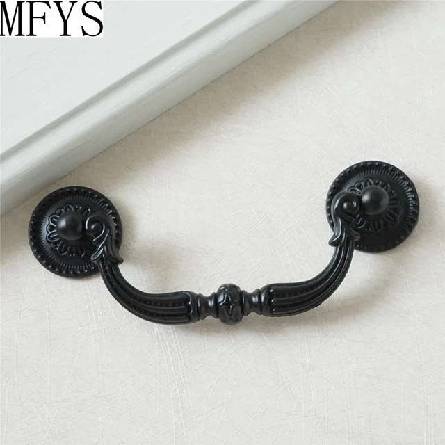 3 75 Dresser Drop Bail Drawer Pulls Handles Black Cabinet 3 75 Dresser Drop Bail Drawer Pulls Handles Black Cabinet Pull Door S Handle Vintage Furniture Hardware 96mm