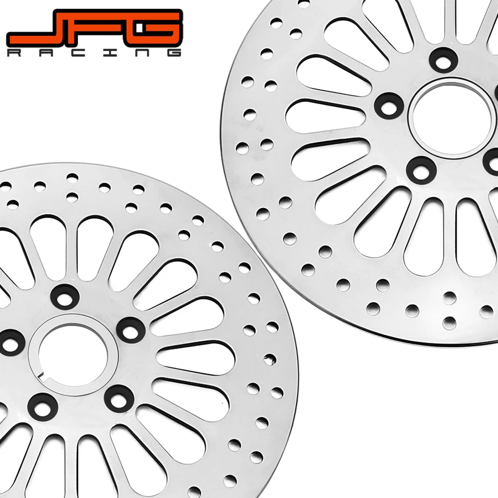 Мотоцикл уличный велосипед Серебряный передний и задний тормозной диск ротор для Harley SOFTAIL SPORTSTER DYNA 1984-2013 TOURING 1984-2007