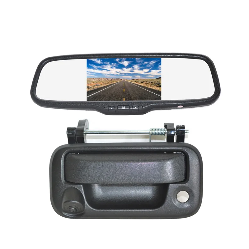 

Vardsafe VS150C | Tailgate Handle Reverse Backup Camera + Clip-on Rear View Mirror Monitor for Ford F150 F250 F350 F450 F550