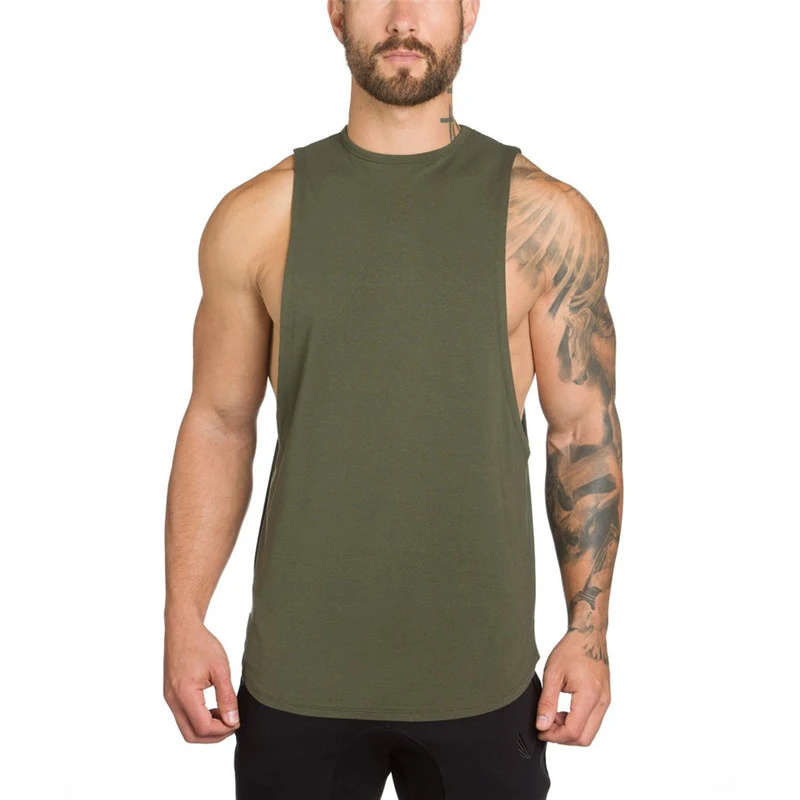 

Brand Clothing Fitness Running t shirt Men Gym Stringer Boys Gold Bodybuilding Muscle Shirt Cotton Sport Workout Gym Undershirt
