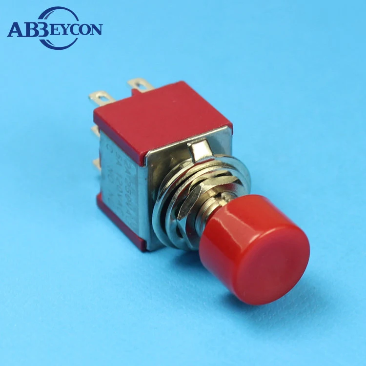 

NS202 IP40 DS-622 DPDT 6 PIN push button red Latching ON-ON toggle switch