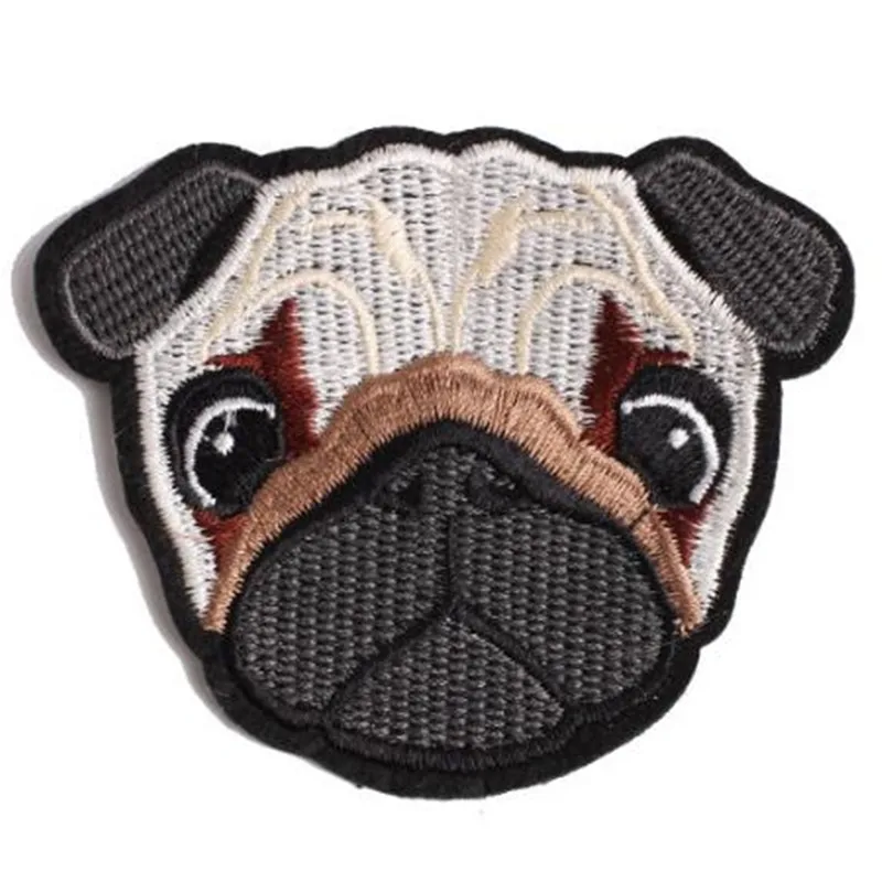 

Clothing diy embroidery sweet patch deal with it 84mm dog head biker patches for clothes flower stickers fabric free shipping