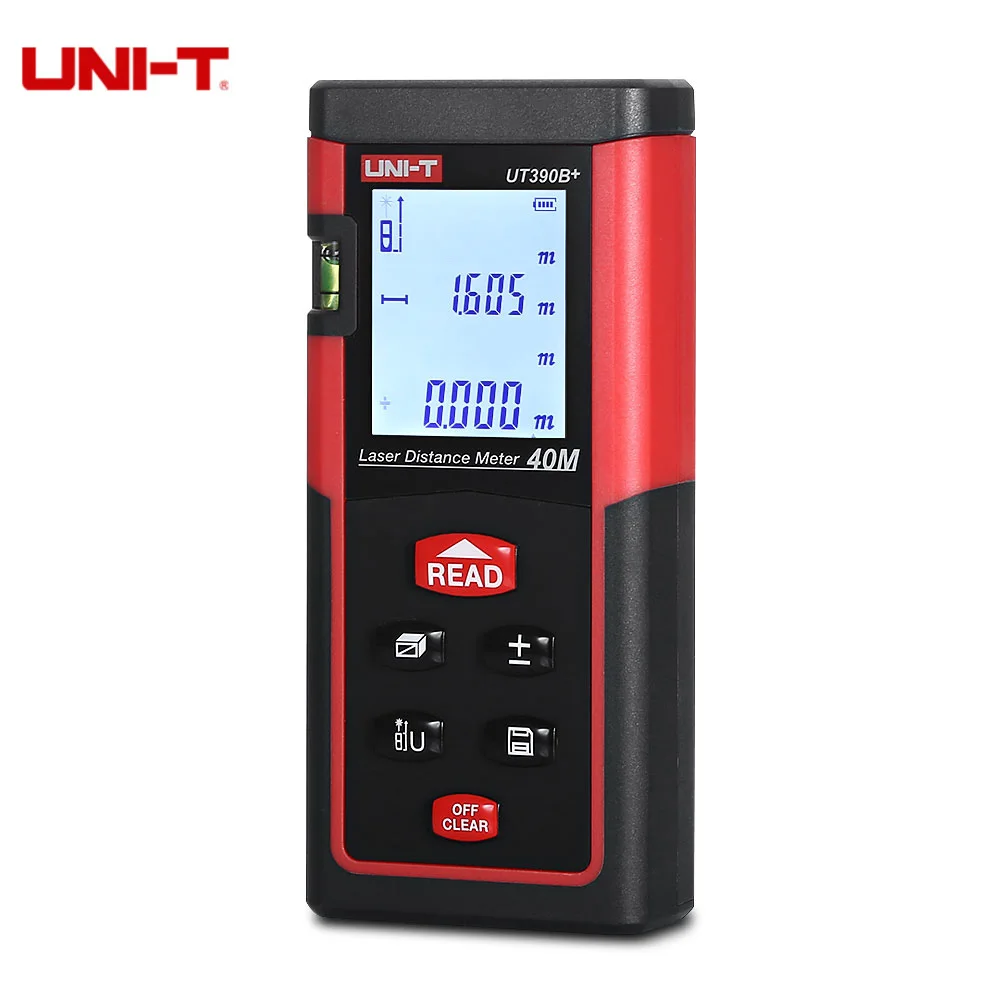 

UNI - T UT390B+ 40M Hand-held Laser Distance Meter for Volume / Area / Pythagorean / Continuous Measurement