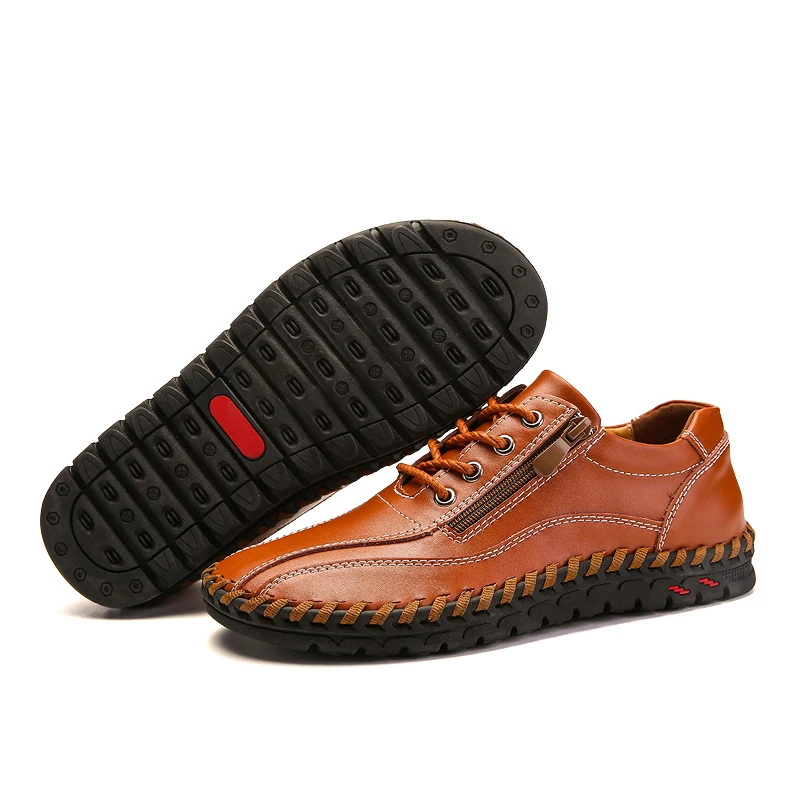 Fotwear мужская кожаная повседневная обувь; офисная обувь из натуральной кожи; большие размеры; разные цвета; модная Прочная резиновая подошва
