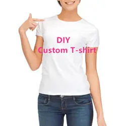 Женская футболка DIY free на заказ Топы Женская футболка в стиле Харадзюку 2019 летняя футболка с короткими рукавами Camiseta feminina 6S-VB00