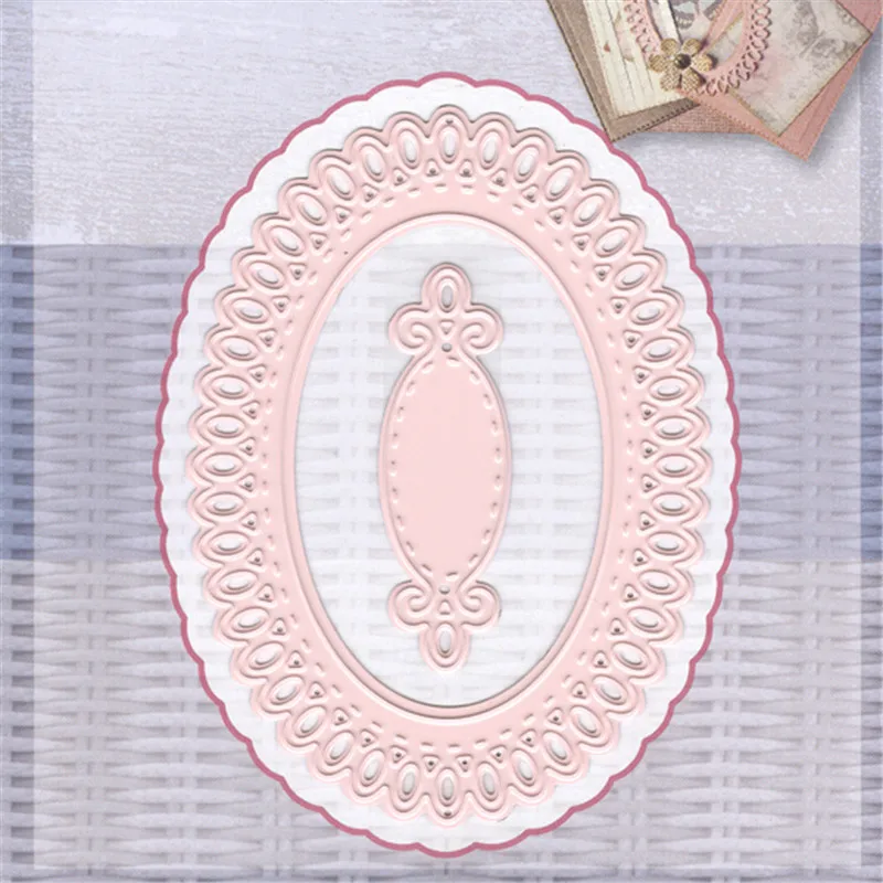 

YaMinSanNiO Oval Frame Metal Cutting Dies Furniture Decoration Scrapbooking Album Paper Card Craft Embossing Die Cuts