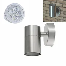 Yrank Нержавеющая сталь до Подпушка светодиодный светильник настенный GU10 ip55 одного до Подпушка настенный светильник Открытый Водонепроницаемый свет лампы для дома