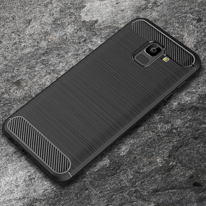 

For Samsung Galaxy A6 2018 Case Silicon Heavy Shockproof Carbon Fiber Soft Silicone Case For Samsung Galaxy A6 Plus 2018 Cover