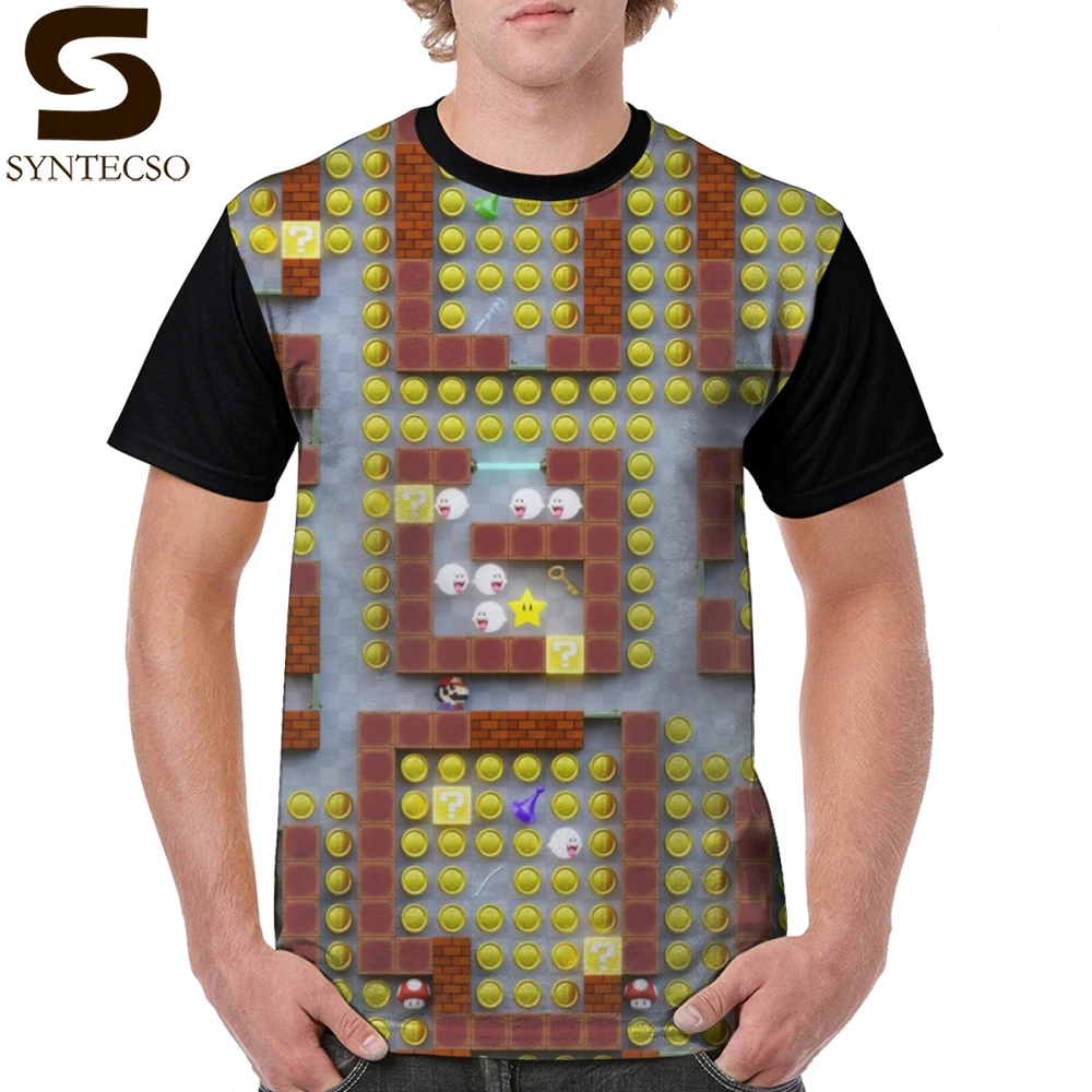 

Pacman T Shirt Pac-Men Bros On Clue T-Shirt Cotton Short Sleeves Graphic Tee Shirt Awesome Graphic 4xl Beach Man Tshirt