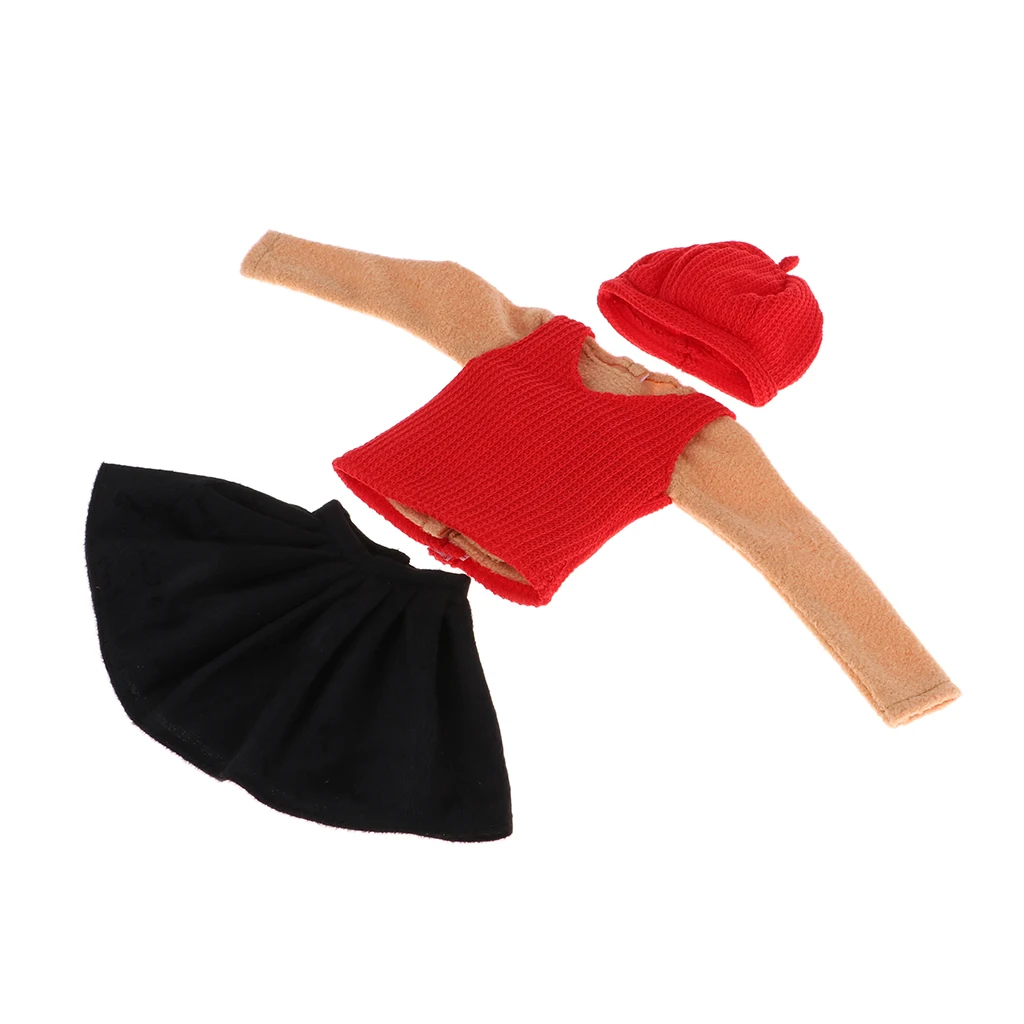 Handmade 1/3 BJD Doll Clothes - Pullover Sweater Vest & Miniskirt Berets For Night Lolita BJD Doll Party Dressup Costume