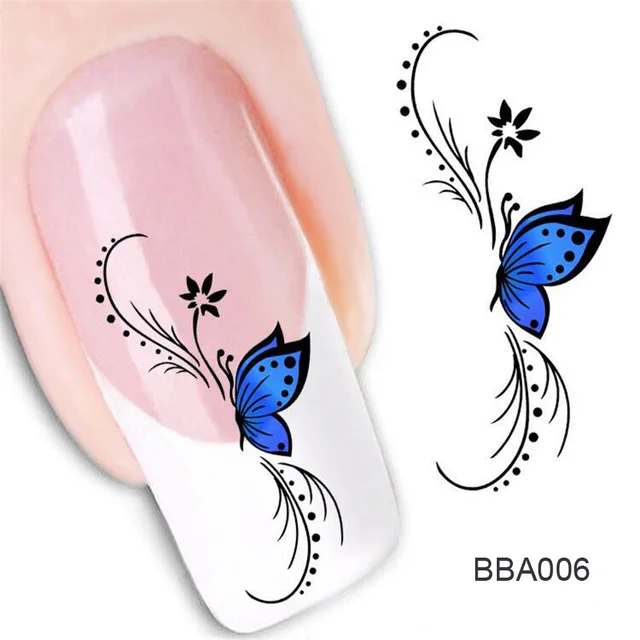 Bittb 8PCS Nail Makeup Decals Nail Art Stickers Cartoon Art Sticker