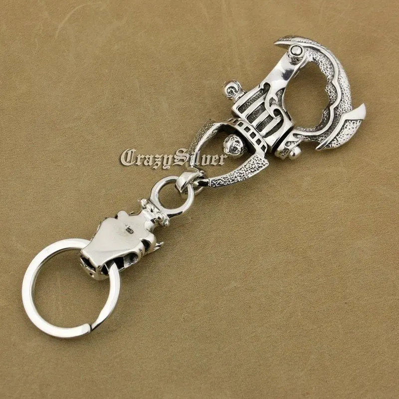 Брелок для ключей 8J022 из серебра 925 пробы в стиле ретро|keyring fashion|keychain keyringfashion keychain |