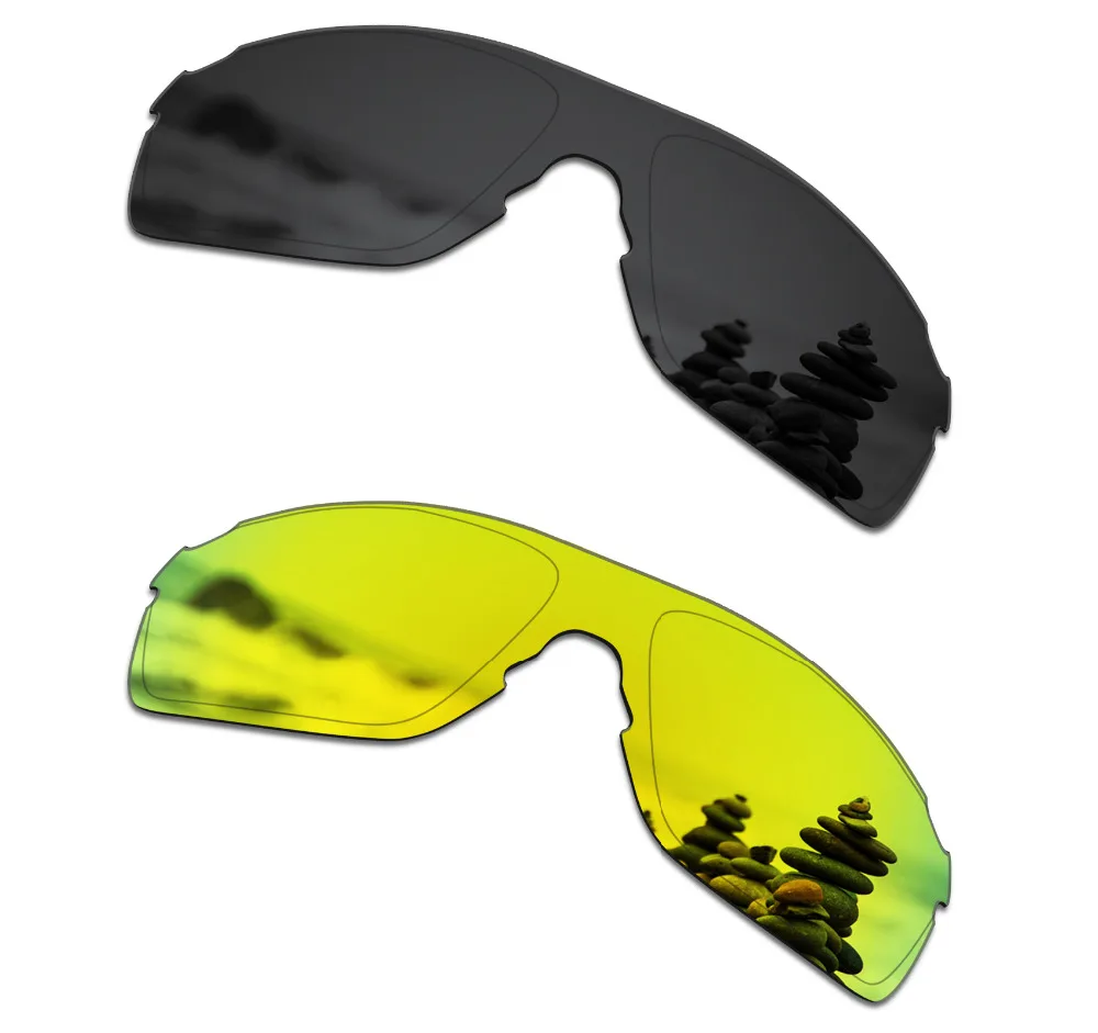 SmartVLT 2 Pieces Polarized Sunglasses Replacement Lenses for Oakley EVZero Pitch Stealth Black and 24K Gold | Аксессуары для