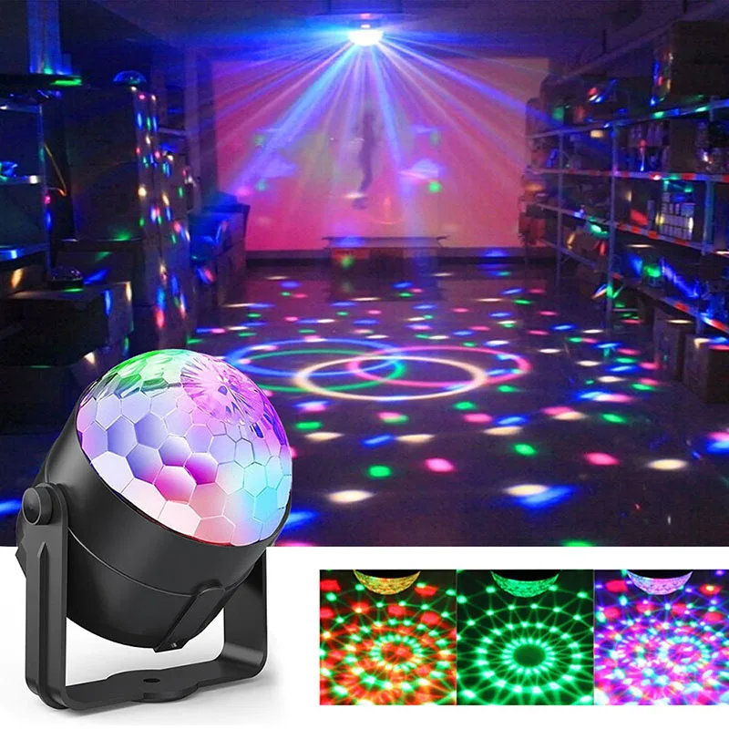 Led Кристалл Magic Ball дистанционного Управление Красочные Вращающийся Свет этапа