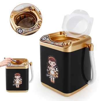 

Mini Pretend Electric Cute Cosmetic Powder Puff Washing Machine Makeup Brushes Cleaner Laundry Baskets Computer Cleaners