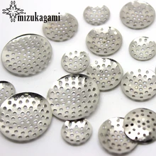 13 MM 15 MM 20 MM 25 MM 30 MM nosić koraliki najniższy taca metalowa sieci Mesh koralik czapki 50 sztuk darmowa wysyłka