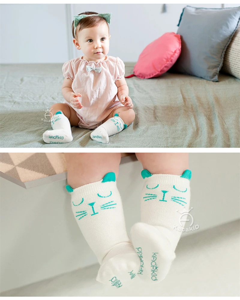 От 0 до 4 лет, хлопковые носки для малышей Нескользящие Детские гольфы с рисунком, одежда для маленьких девочек аксессуары, одежда для мальчиков гетры