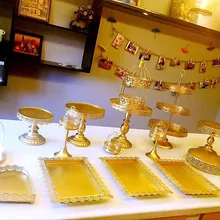 12-6 шт./компл. новая белая/Золотая свадебная стойка для кексов, пирожное-Корзиночка подставка для барной посуды форма для выпечки инструменты для торта набор форм для выпечки вечерние посуда