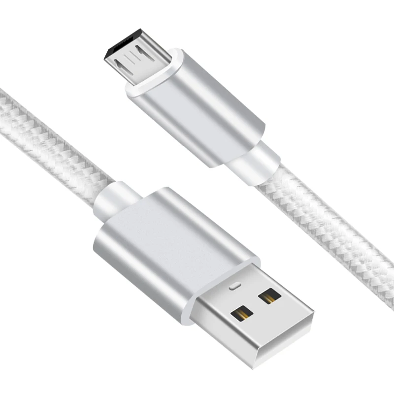 2A нейлоновый Micro USB кабель для быстрой зарядки USB кабель для передачи данных для samsung Vivo LG lenovo Tablet Android мобильный телефон usb зарядный шнур