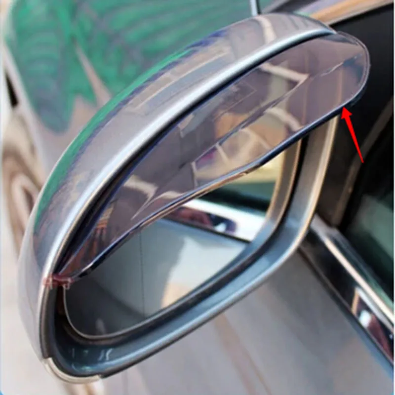 2 PVC car styling waterproof rearview mirror eyebrow rain cover for