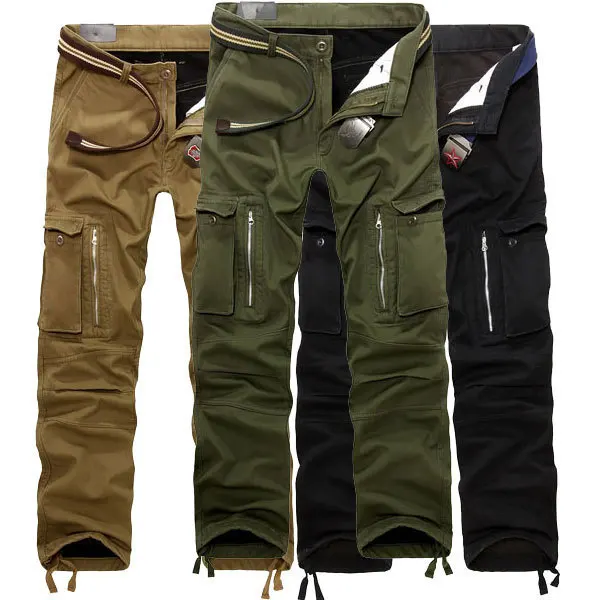 Thicken Mens Winter Polar Fleece Lining Windproof Cargo Pants-in Cargo ...