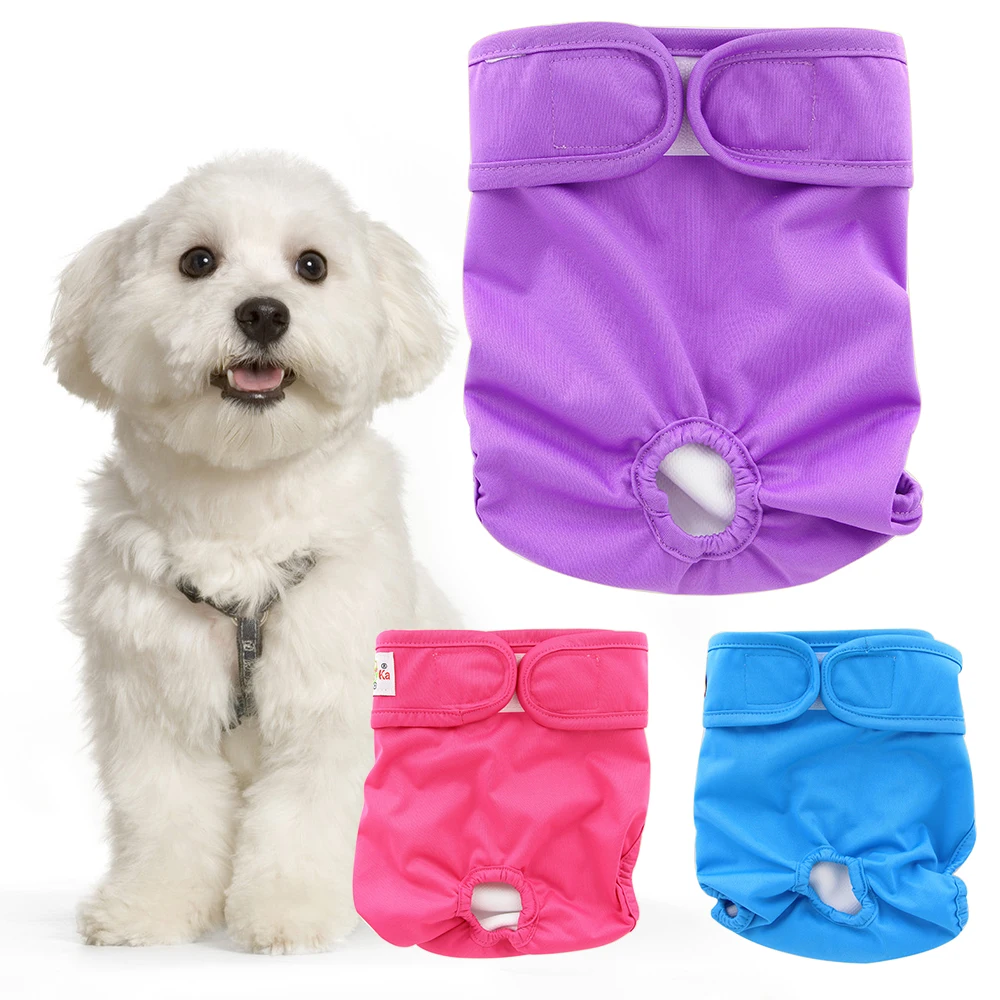 Ohbabyka подгузники для собак, гигиенические физиологические штаны, S-L, моющиеся женские трусики для собаки, менструационное нижнее белье, подгузники для собак