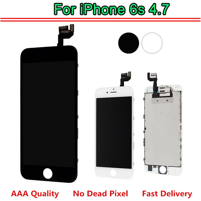 

Replacement For iPhone 6S LCD Display LCD Digitizer Touch Screen Completed Assembly With Front Camera + Speaker No Dead Pixel