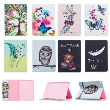 

For Apple Ipad 9.7 2017 Case PU Leather Flip Coque With Stand Cover Protective Shell Tablet Cover Cartoon Case For iPad Air Air2