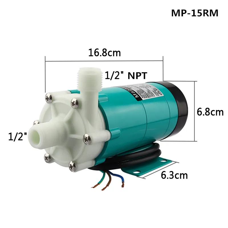 MP-15RM насос с магнитным приводом без вилки, 1/" NPT наружная резьба, лучший выбор для промышленности Магнитный центробежный водяной насос