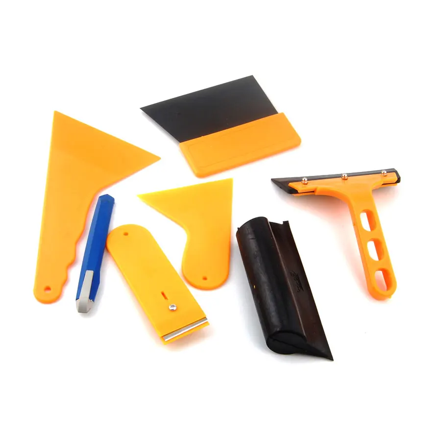 7pcs Car Auto Window Scraper Wrap Tint Vinyl Film Squeegee Cleaning Tool Kit NEW