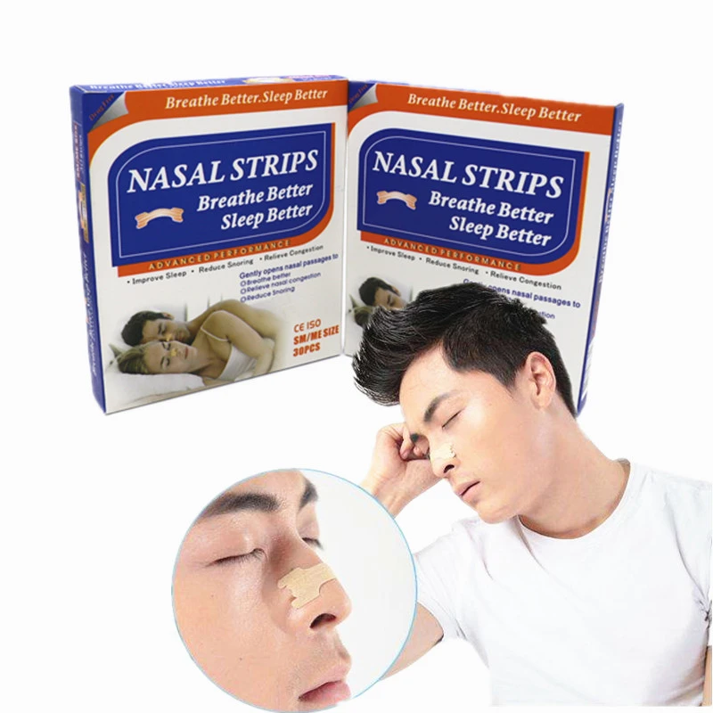 Tiras para Fazer - Lot 55x16mm Prefessional Fabricante Tira Anti Ronco Nasal Melhor Respiração Respirar Direito 300 Pcs = 10 3boxes 2 Respiração Nasal Tiras para Fazer Respirar Direito