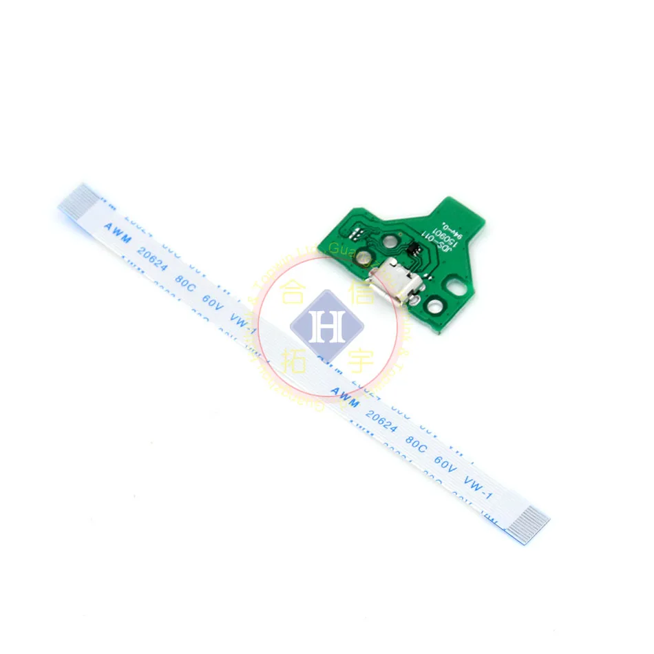 HOTHINK 50 компл./лот JDS-011 JDS-030 JDS-040 JDS-055 USB плата с зарядным портом с кабелем для PS4 PRO Slim контроллер запчасти для ремонта - Цвет: JDS011 50PCS