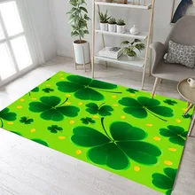 Зеленые Трилистники коврики четырехлистный клевер ковры для детей для дома гостиная большая спальня прихожая Кухня Двери пол коврики для ванной