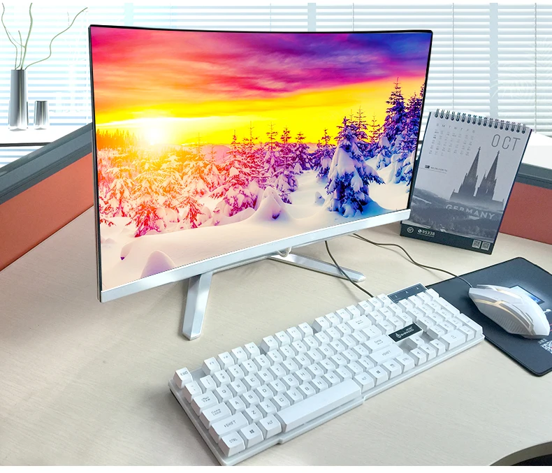 all in one desktop PC with CPU i3 RAM 2GB SSD 120GB 27 inch curved HD screen monitor display pc computer | Компьютеры и офис