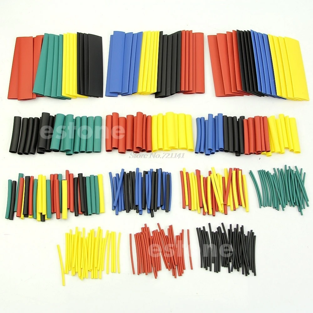 328 шт. термоусадочные трубки 5 цветов 8 размеров|insulation sleeve|shrink tubeheat shrink tube |