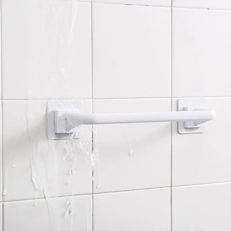 Самоклеющиеся настенные ванная комната полотенца Бар Полка держатель туалетный рулон бумага вешалка S/L Размер